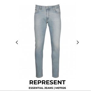 Represent Essential Jeans Size 32 in Pale